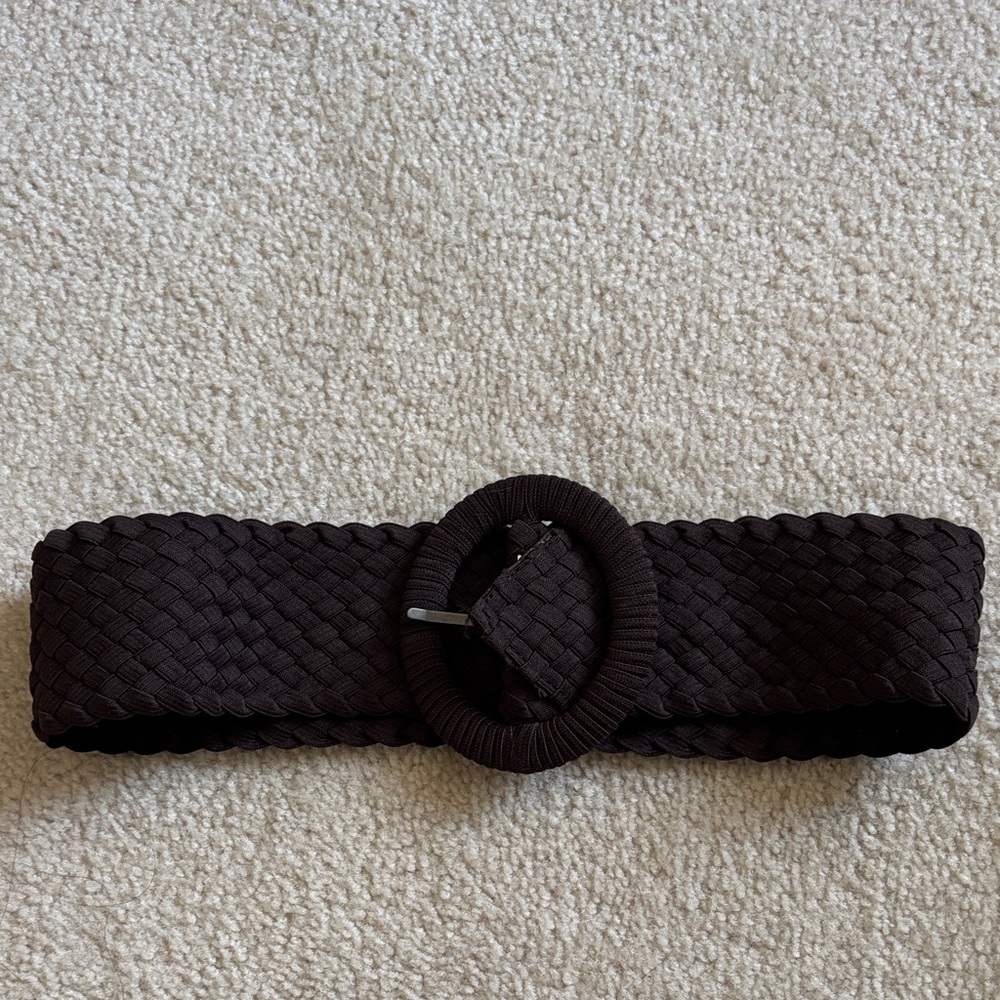 Anthropologie Dark Brown Woven Belt